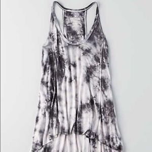 American Eagle Tie Dye High Low Racerback Tank Top